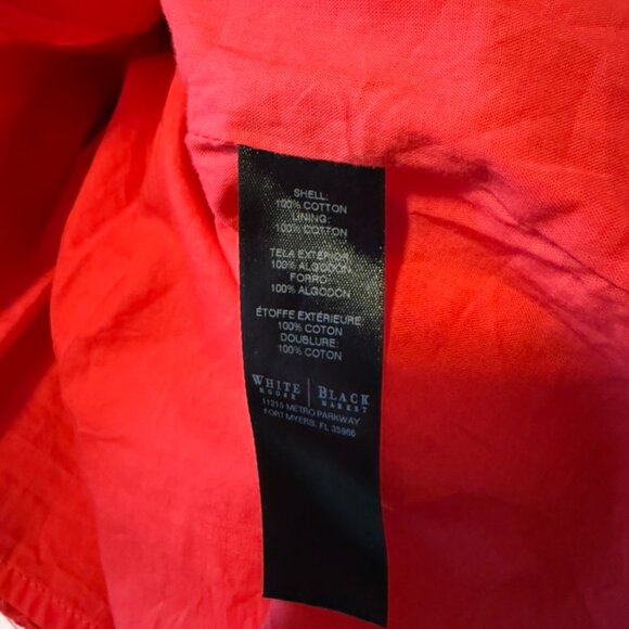 White House Black Market Red Eyelet Strapless Dress with Pockets - Picture 6 of 7